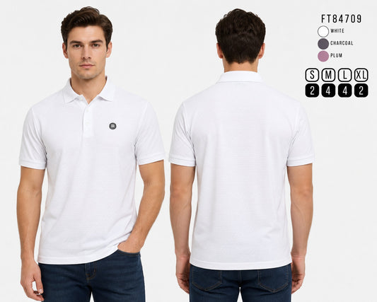 Camisa Tipo Polo Marca Discovery  Blanco NK08