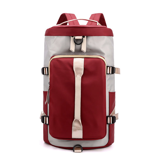 Mochila Impermeable-Multifuncional, Vino-Beige K143