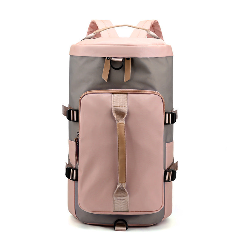 Mochila Impermeable-Multifuncional, Rosa-Gris K143