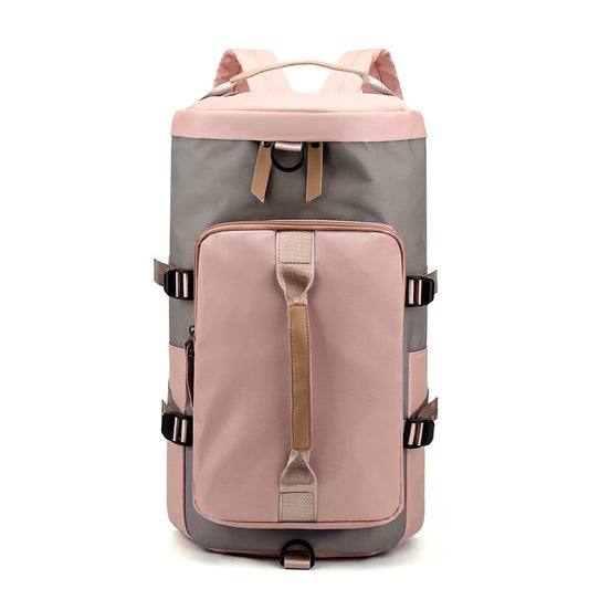 Mochila Impermeable-Multifuncional, Rosa-Gris K143