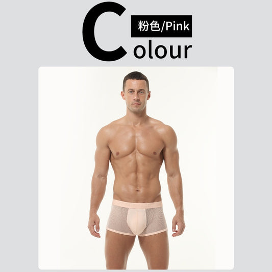Boxer transparente / K405 rosa