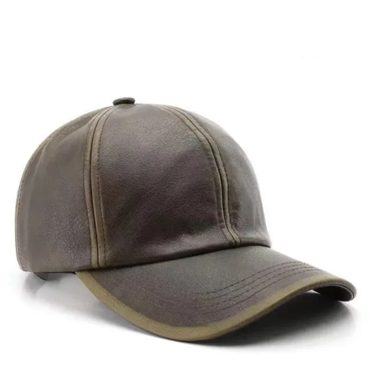 Gorra de cuero sintetico verde/K389