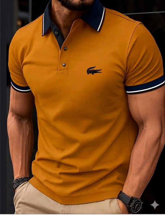 Camisa para caballero Lacost mostaza /BL59
