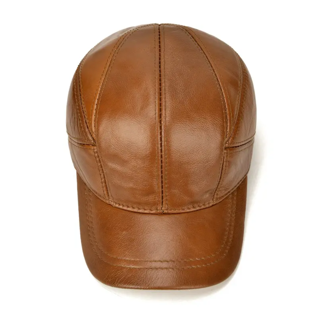 Gorra de Cuero Original Triangulo /Cafe Claro K200