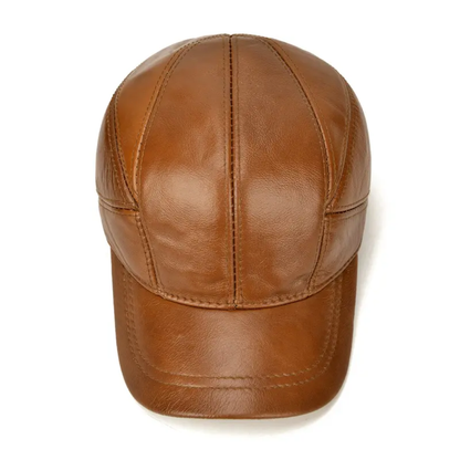 Gorra de Cuero Original Triangulo /Cafe Claro K200