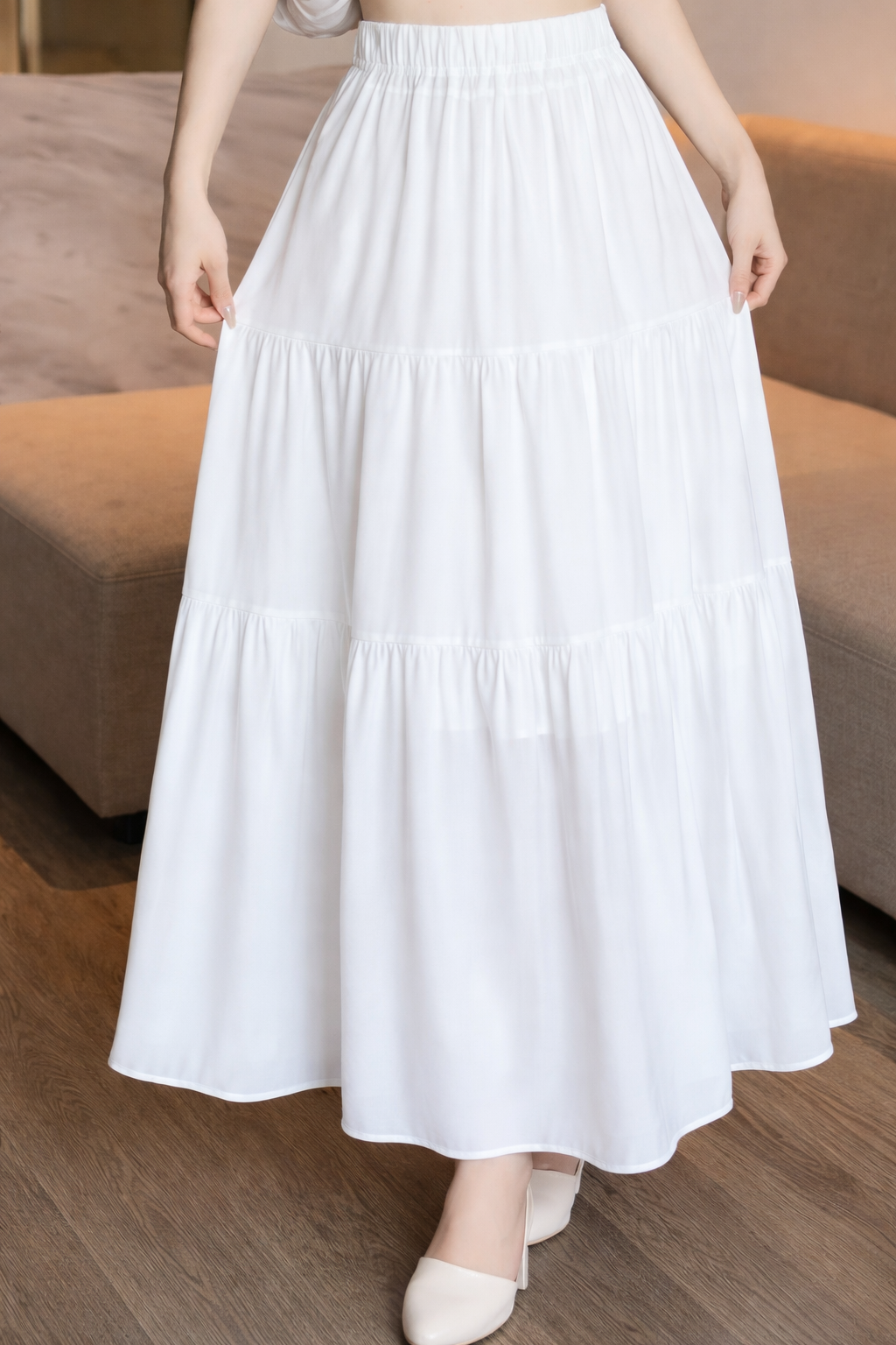 Falda para dama blanco /DM28