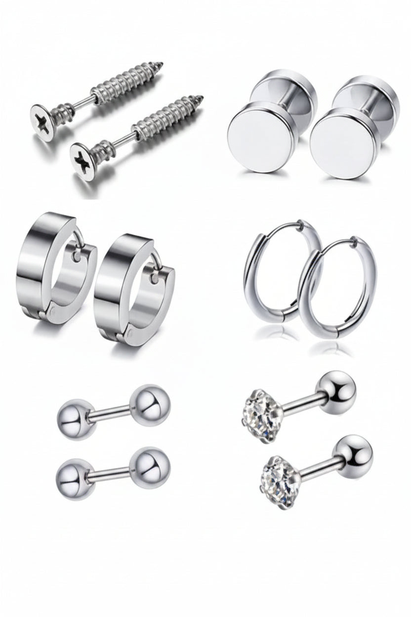 Set de aretes / Plateado K407