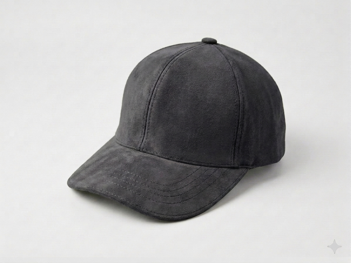 Gorra de cuero original / Negro K411
