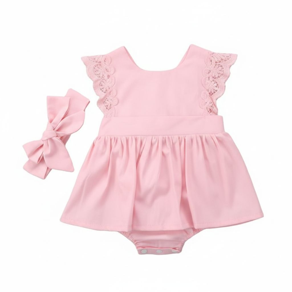 Vestido para niña /RA75 / Rosa