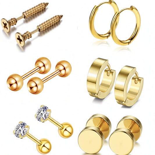 Set de aretes / Dorado K407