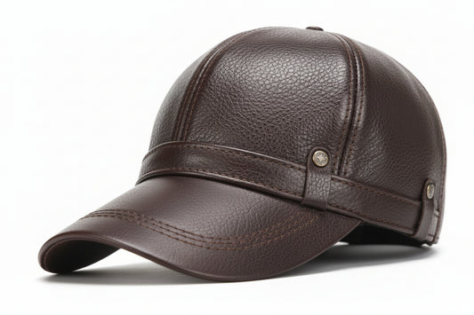 Gorra de cuero original / Café oscuro  K383