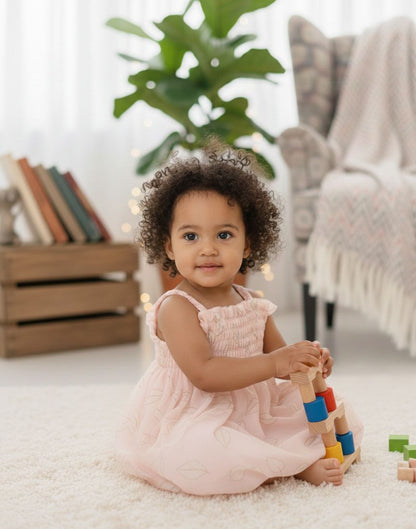 Vestido casual para niña / RA76 / Rosa