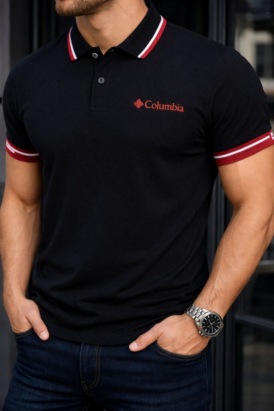 Camisa casual para caballero Columbia negro  /BL61
