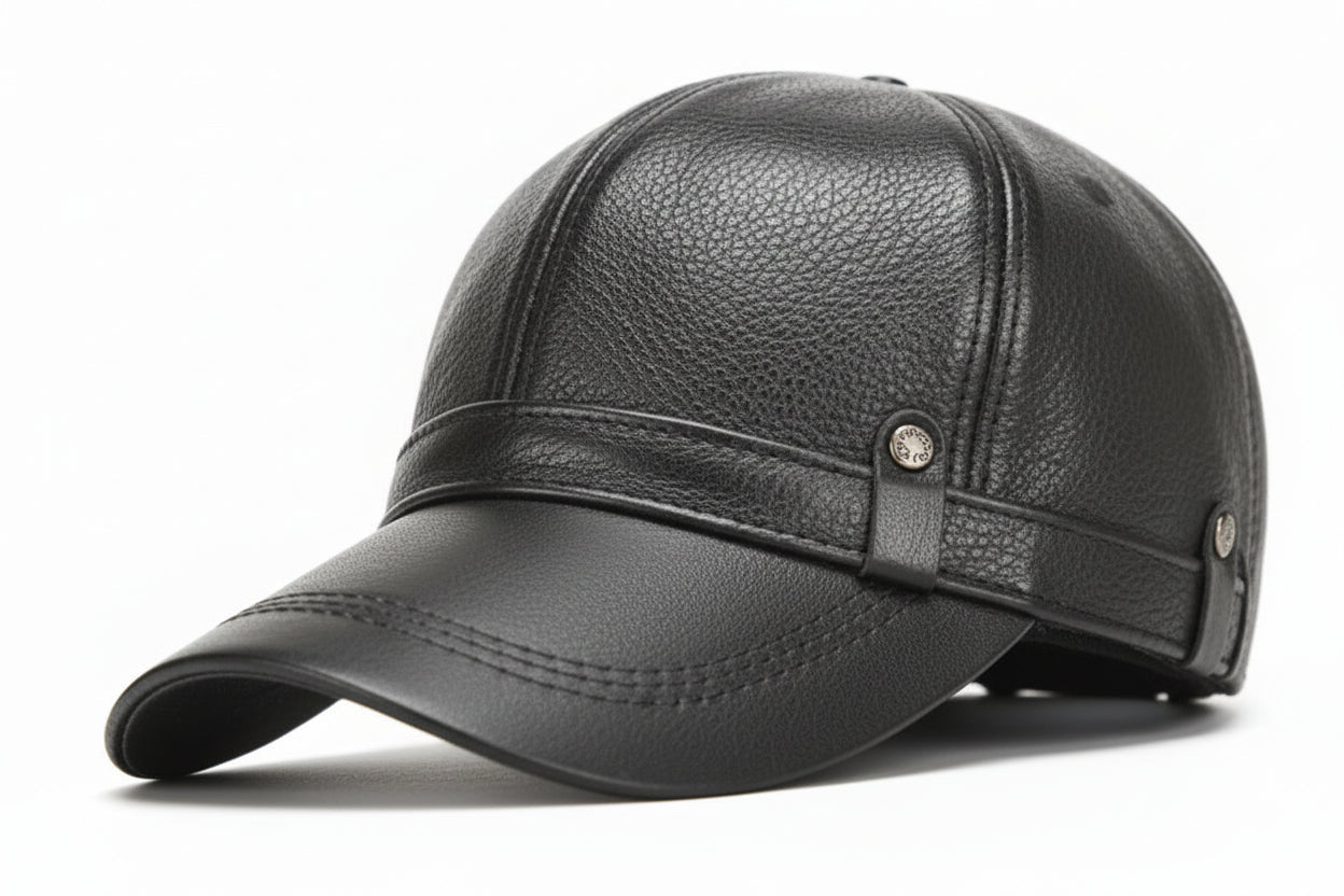 Gorra de cuero original / Negro K383