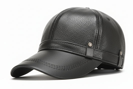 Gorra de cuero original / Negro K383
