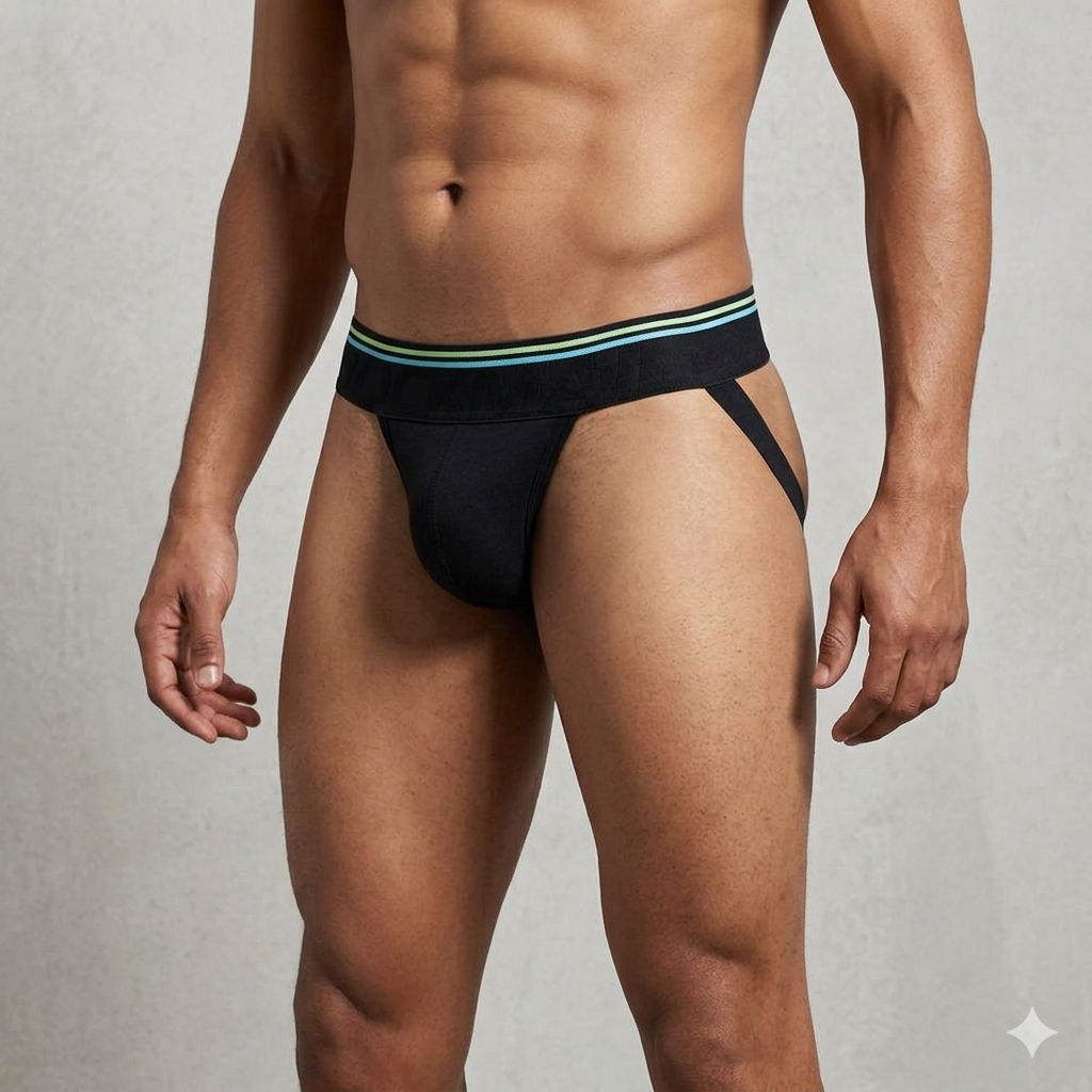 Jockstraps Jockmail / K393  negro rayado