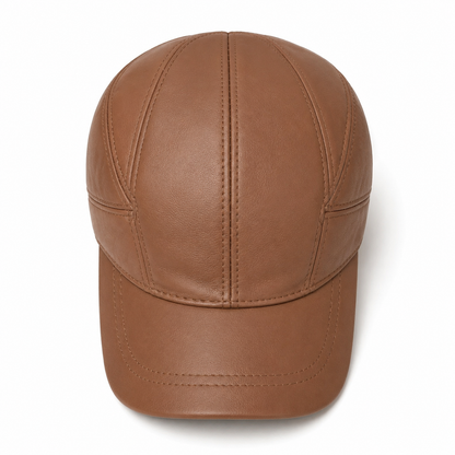 Gorra de Cuero Original Triangulo /Cafe Claro K200