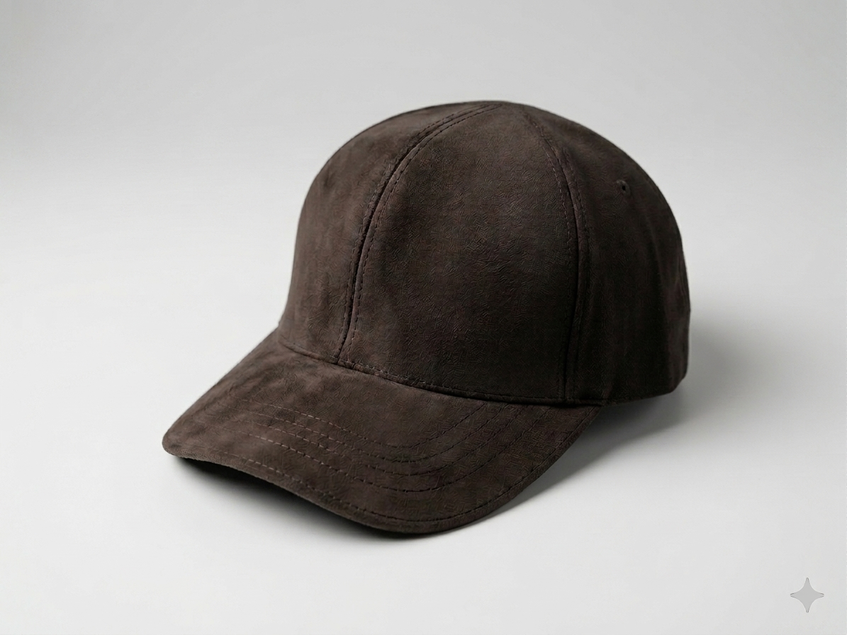 Gorra de cuero original / Cafe K411