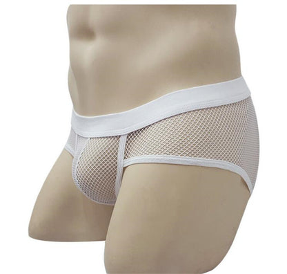 Transparent Mesh Briefs White