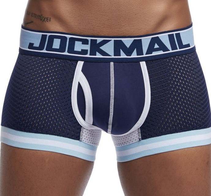 Boxer Jockmail Licra - Azul Blanco K243