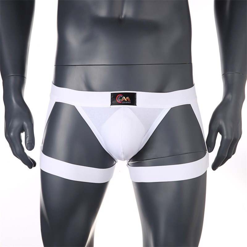 Bikini with Garters - White