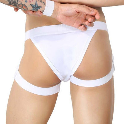 Bikini with Garters - White