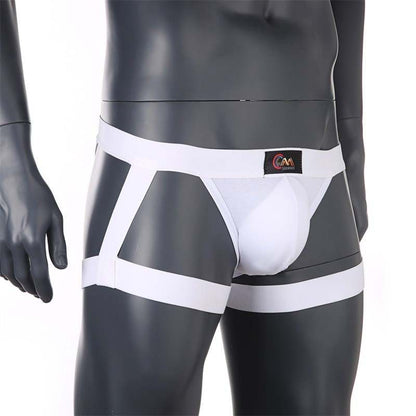 Bikini with Garters - White