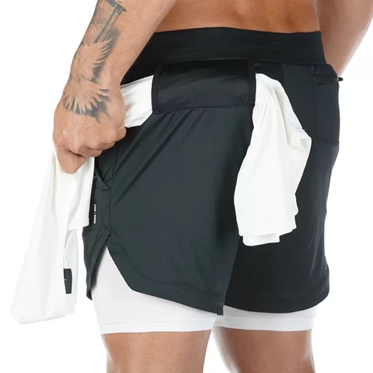 Short Deportivo Negro Beiker Blanco K35