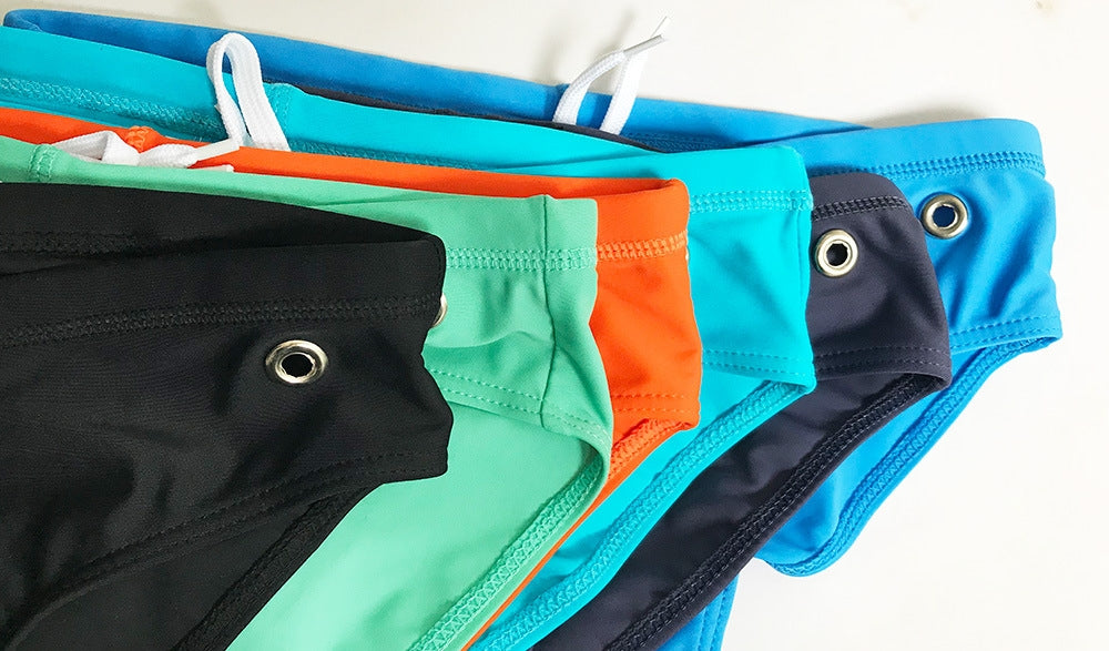 Blue Unicolor Bikini Swimsuit