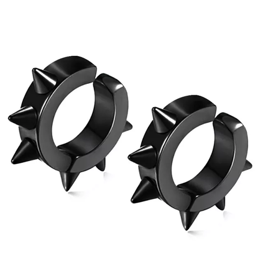Black Spikes Pressure Earring