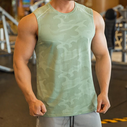 Sleeveless Speckled Sport T-shirt