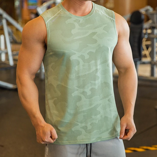 Sleeveless Speckled Sport T-shirt