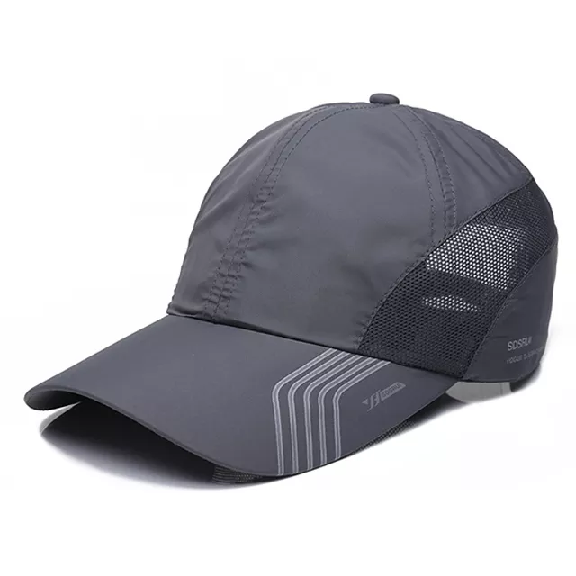 Dark Gray Breathable Sports Cap
