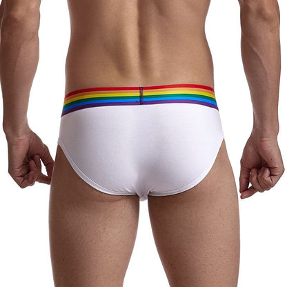 Jockmail Pride Cotton Brief - White
