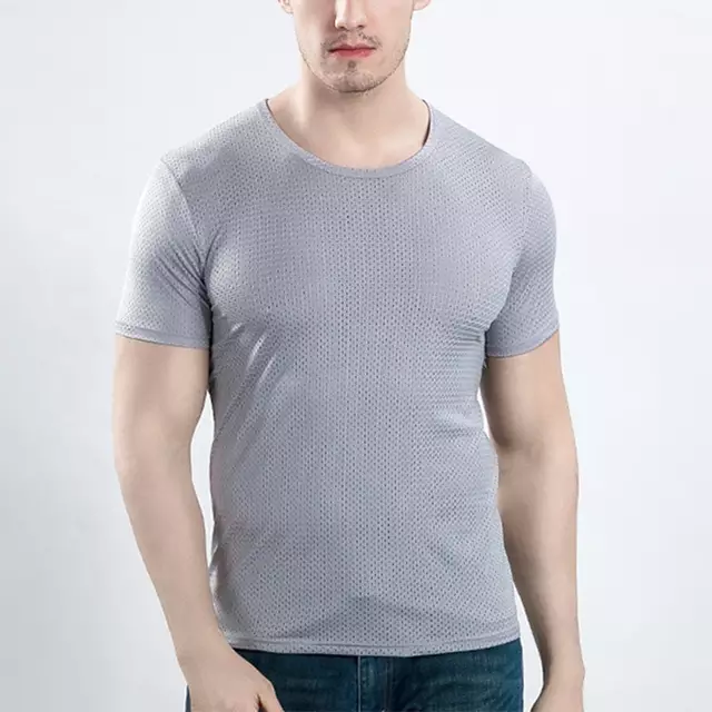 Camiseta Malla Poliester Spandex - Gris K39