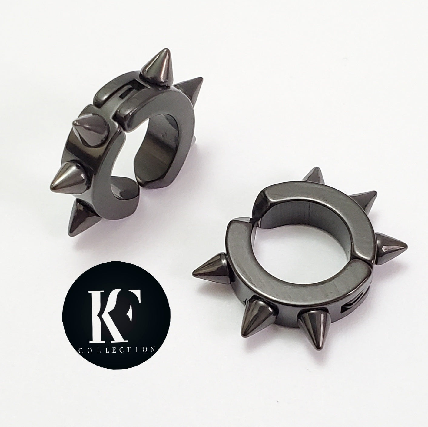 Black Spikes Pressure Earring