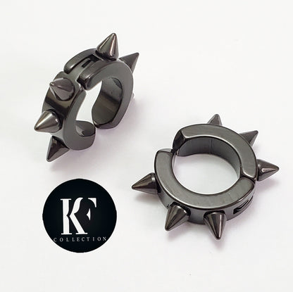 Black Spikes Pressure Earring