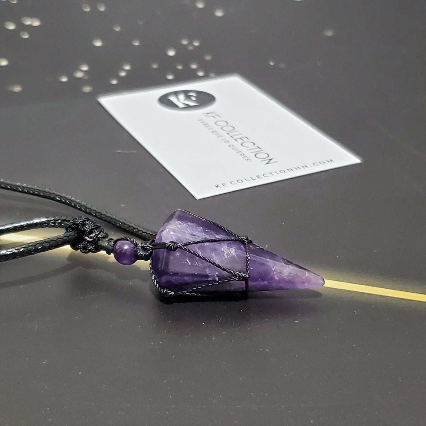 Collar Piedra Natural Amatista