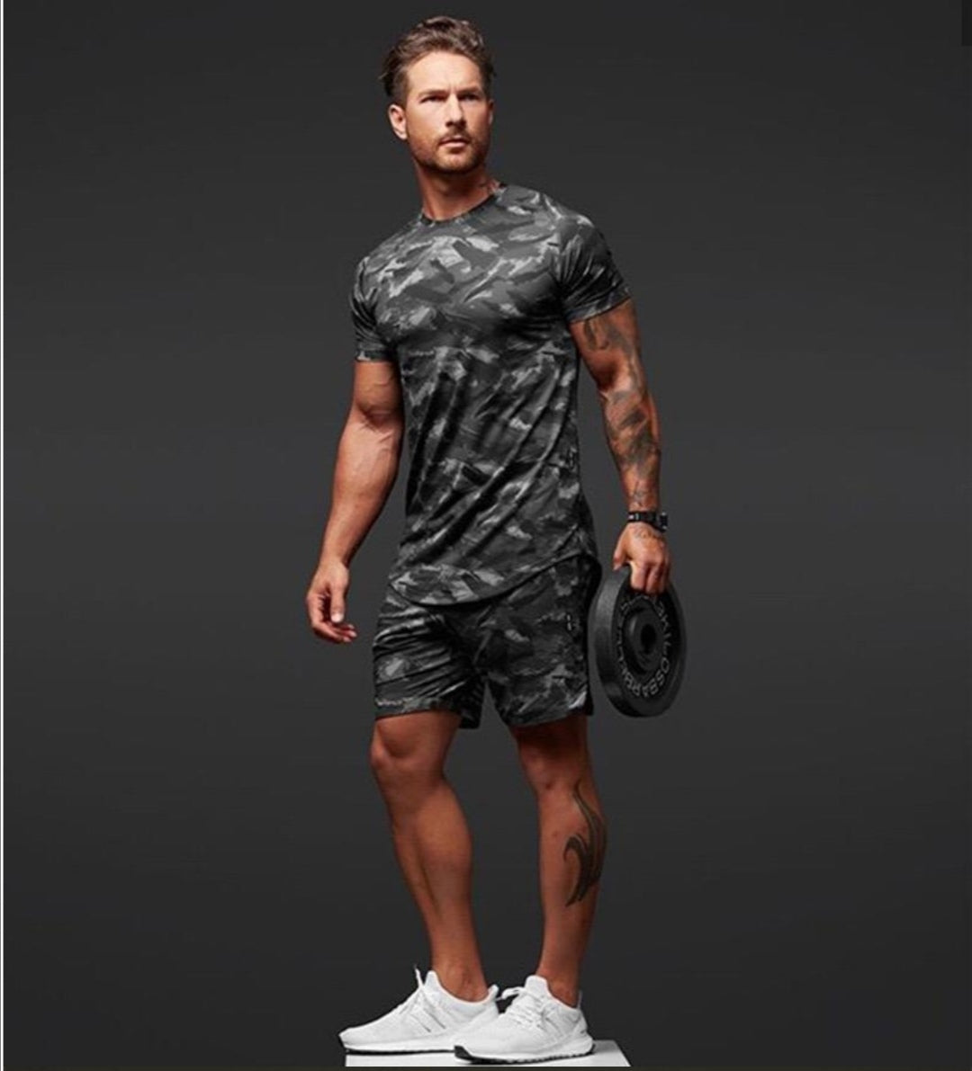 Camiseta Moteada Deportiva Gris