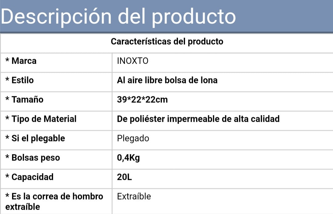 Bolso Deportivo Compacto Azul