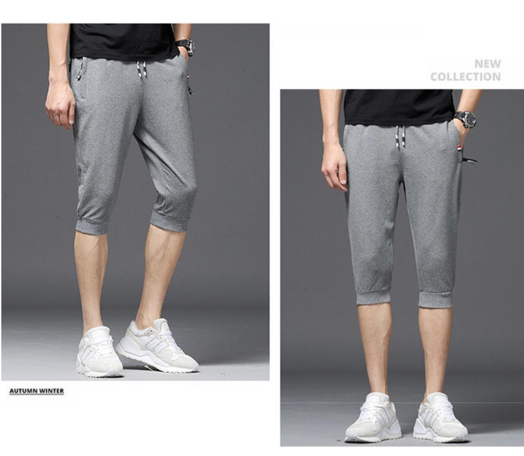 Dark Gray Sports Capri