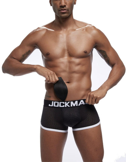 Boxer Jockmail con Aumento - Negro K251
