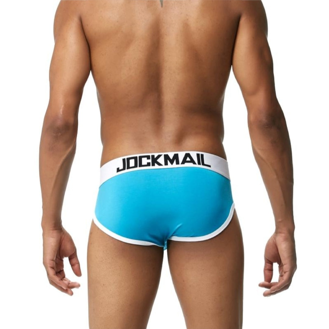 Cotton Jockmail Brief - Light Blue