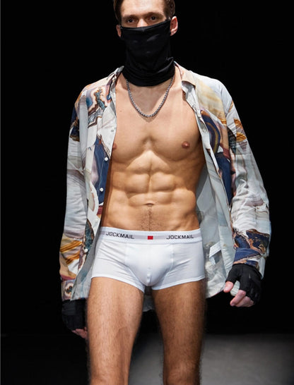 Boxer Jockmail Algodón - Blanco-K244