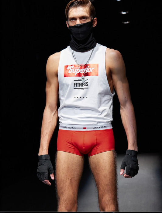 Boxer Jockmail Algodón - Rojo K244