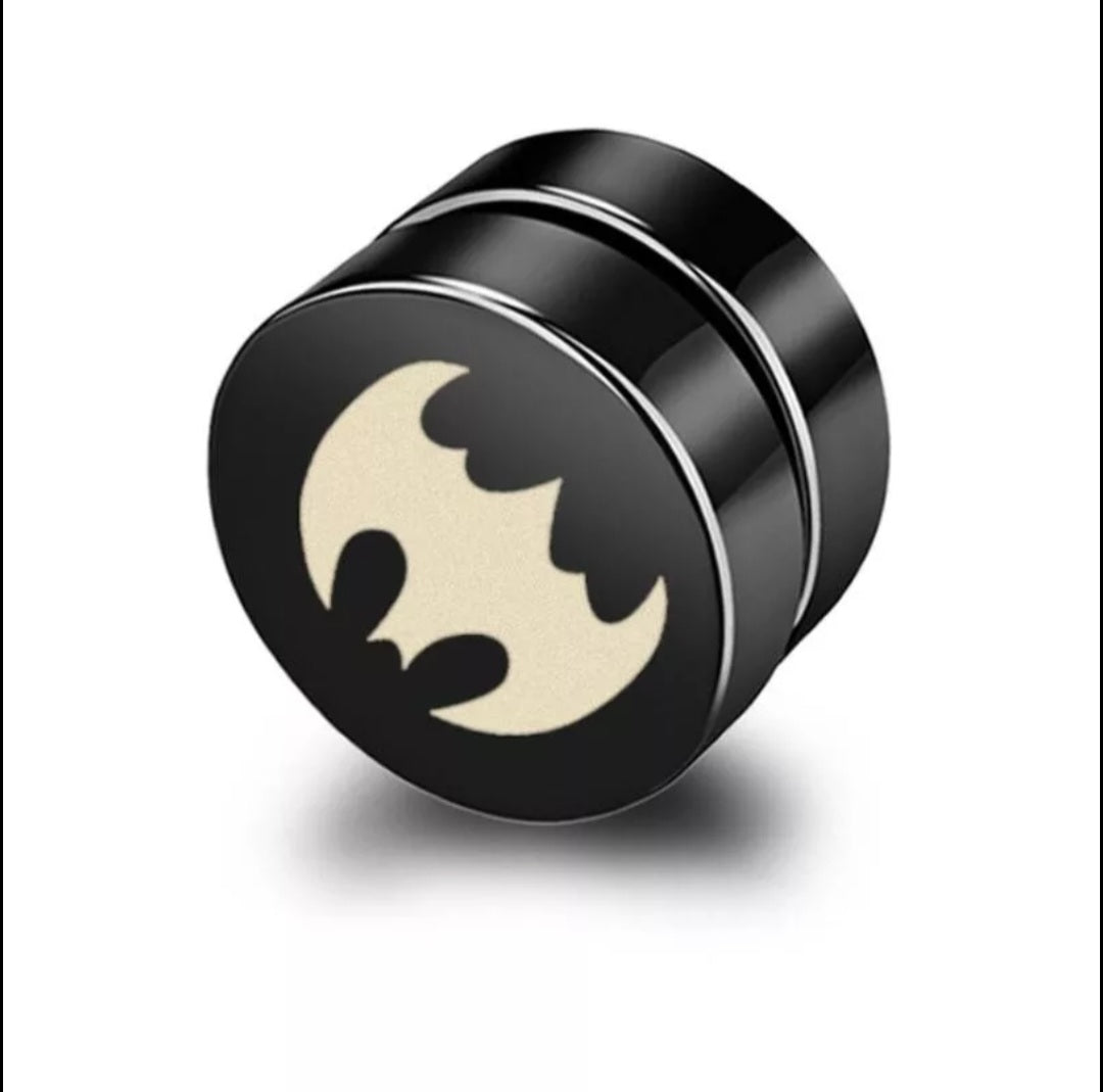 Par Arete de Imán Diseño Batman 8mm K322