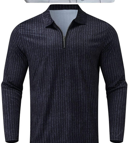 Pre-Sale Long Sleeve Polo Shirt Casual Black