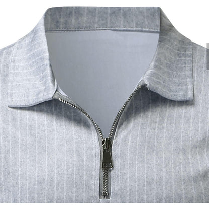 Pre-Sale Long Sleeve Casual Polo Shirt Gray