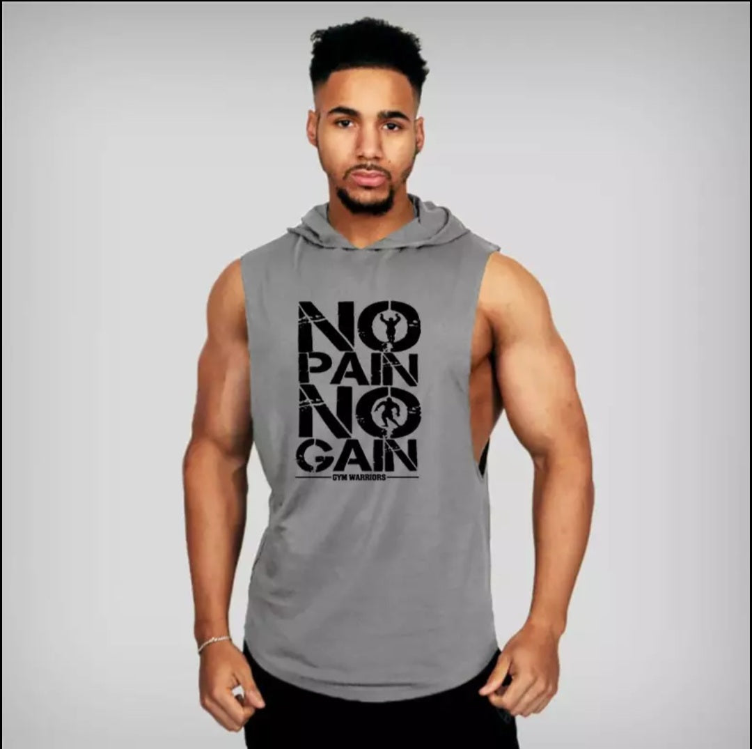 No Pain No Gain Sports T-shirt with Gray Cotton Cap