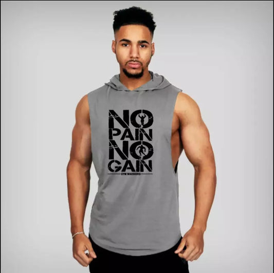 No Pain No Gain Sports T-shirt with Gray Cotton Cap